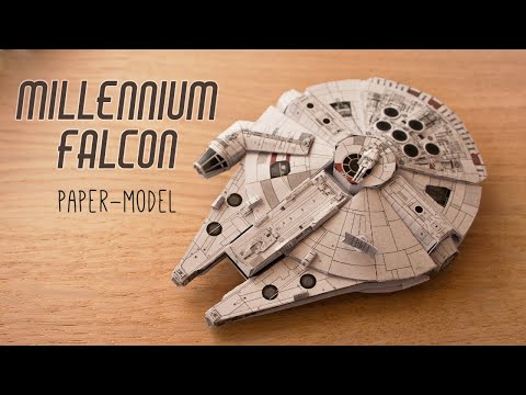 Millennium Falcon paper model (papercraft tutorial)