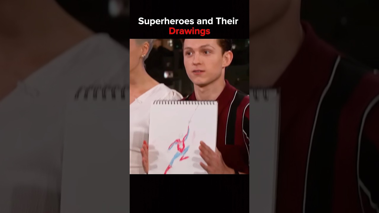 Superheroes and Their Drawings 🔥 💀 #shorts