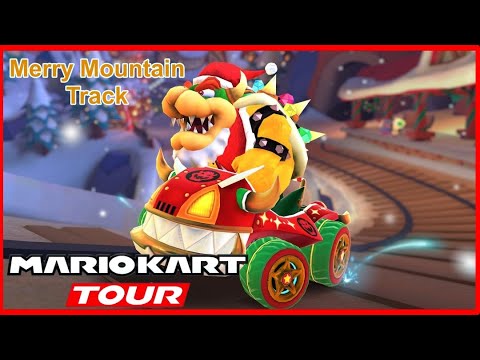 Mario Kart Tour Winter Tour | Bowser Santa Races on New Track Merry Mountain
