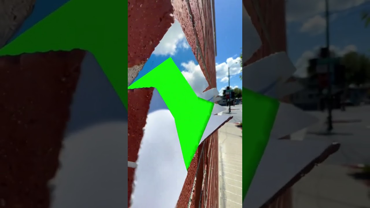 Peeling off a Brick Wall Sticker