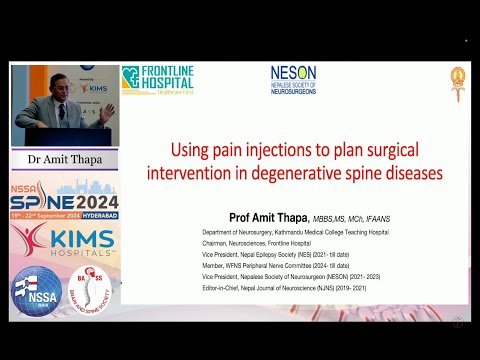 My talk on Pre-operative Pain Mapping in SPINE-2024, Hyderabad