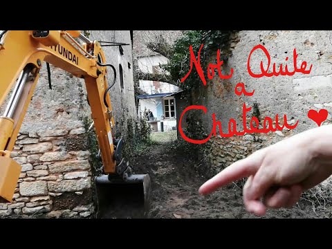 Not Quite a Chateau 61 -  An Old Photo -  Garden Plans - Demolition Digger -   and Going Underground