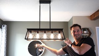 How To Install a Hanging Light Fixture - EASY! DIY! NO ELECTRICIAN NEEDED!