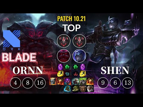 DRX Blade Ornn vs Shen Top - KR Patch 10.21