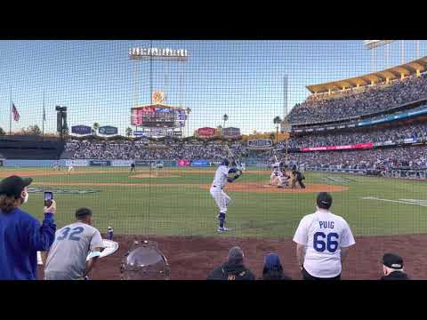 Cody Bellinger Smokes A Fastball 10/19/21