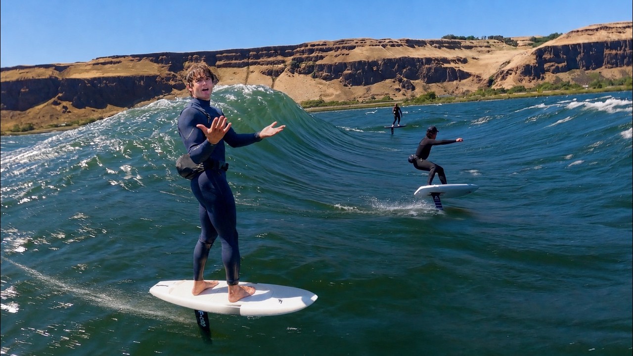 Surfing Endless Waves in the Middle of a River
