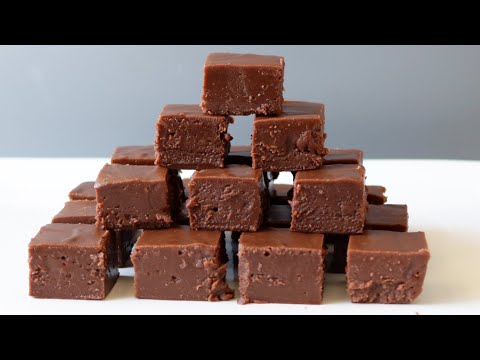 2 Ingredient Fudge | Easy Chocolate Peanut Butter Fudge Recipe