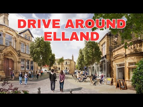 Drive Around Elland Calderdale West Yorkshire United Kingdom