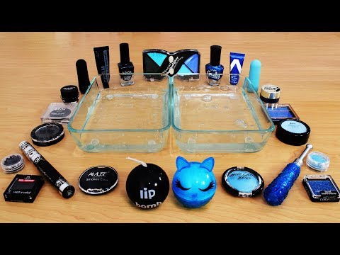 Mixing Makeup Eyeshadow Into Slime ! Black vs Blue Special Series Part 34 Satisfying Slime Video Video