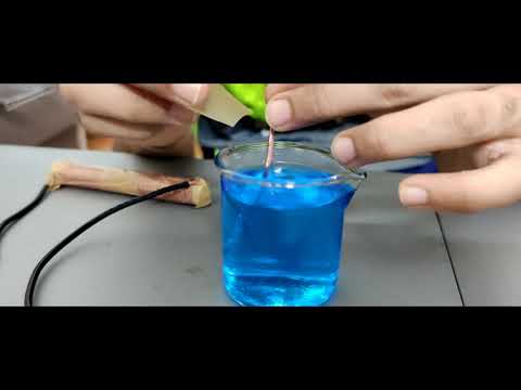 Copper electroplating experiment at home.