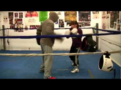 Shadow boxing Bianca & tyson & on pads with Jordan Clarke