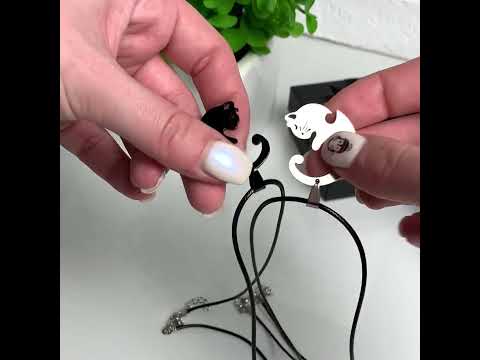 Парные кулоны для влюбленных из нержавеющей стали "Cats" - фото 1 - id-p1455248030