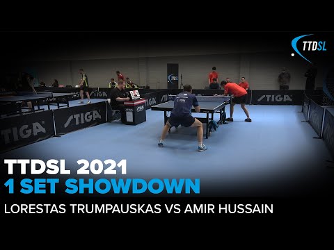 1 set showdown Lorestas Trumpauskas vs Amir Hussain | TTDSL 2021 | Round 4