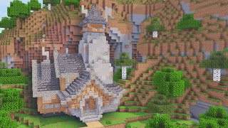 【マイクラ】洞窟探検にピッタリ！ブランチマイニング拠点の外観の作り方！【建築】