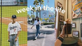 BTS V FIRST PITCH AT THE DODGERS GAME, BROKEN SPELL LOUNGE, KNOTT'S LEGACY STORE TOUR | week vlog