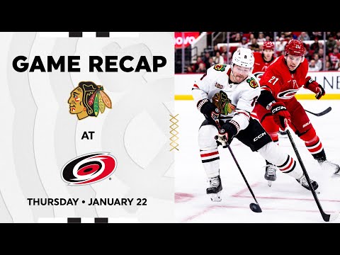 Blackhawks at Hurricanes Game Highlights | 1.22.26
