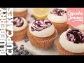 Filled Blueberry Cheesecake Cupcake Recipe | Cupcake Jemma Channel