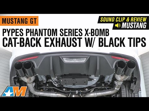 2018-2019 Mustang GT Pypes Phantom Series X-Bomb Cat-Back Exhaust w/ Black Tips Sound Clip & Review