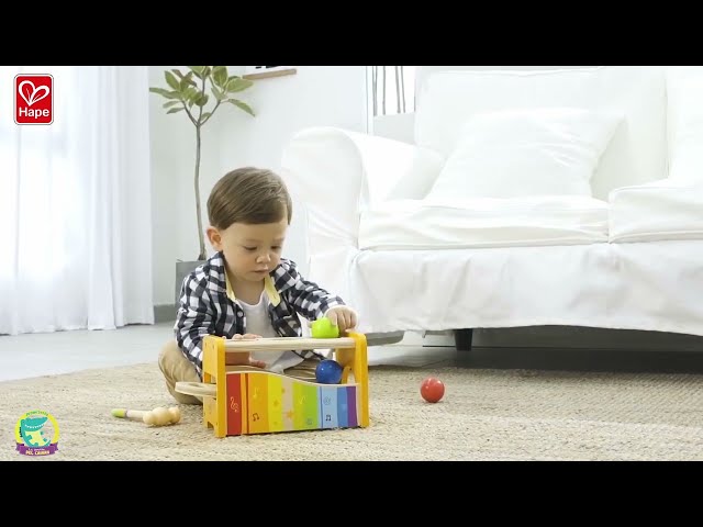Vídeo relacionado con Hape Picafuerte Xilófono | Incluye xilófono deslizable | Juguete de Madera Duradero y galardonado | Juguete Musical de golpeteo para niños pequeños