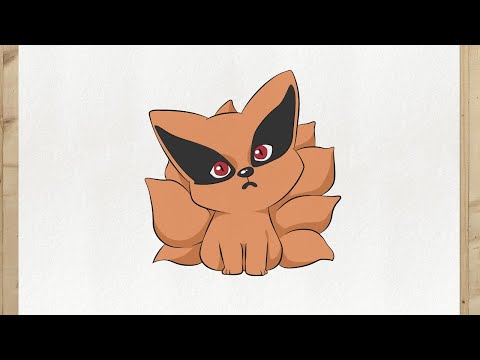 Comment dessiner KURAMA KAWAII (Naruto et Boruto) Étape par Étape et Facilement