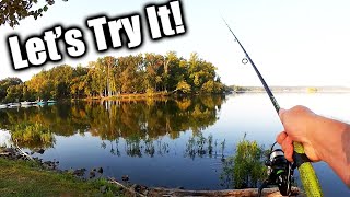 First Time Fishing With a Baby Brush CRAW! Public Park Bass Fishing