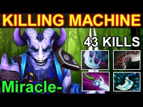 Miracle  Riki  Dota 2  Killing Machine @ 43 Kills Dagger Manta Diffusal