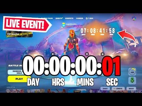 FORTNITE EVENT IN-GAME LOBBY COUNTDOWN LIVE🔴 24/7 - Fortnite Chapter 5 Season 4 Countdown!