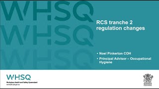 WHSQ Respirable Crystalline Substances Tranche two regulation changes