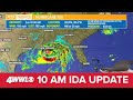 10 AM: Hurricane Ida making landfall in Louisiana