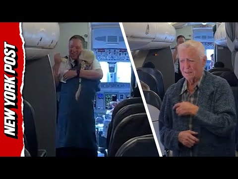Pilot brings passengers to tears during surprise in-flight reunion with grandmother