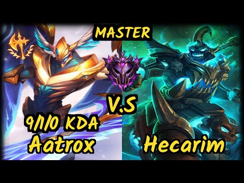 AATROX vs HECARIM - 9/1/0 KDA JUNGLE GAMEPLAY - EUW Ranked MASTER