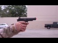 Product video for WE-Tech Bell WWII M1911A1 Airsoft Pistol CO2 Blowback Gun (Color: Black & Wood)