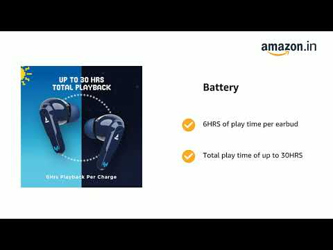 boAt Airdopes 191G True Wireless In Ear Earbuds for Gaming, 2x6mm Dual Drivers,   LEDs(Sport Blue