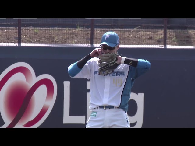 【ファーム】ファイターズ・若林晃弘 三塁線へ飛んだ打球を素早い反応で処理してアウトを奪う!! 2025年5月5日 北海道日本ハムファイターズ 対 東京ヤクルトスワローズ