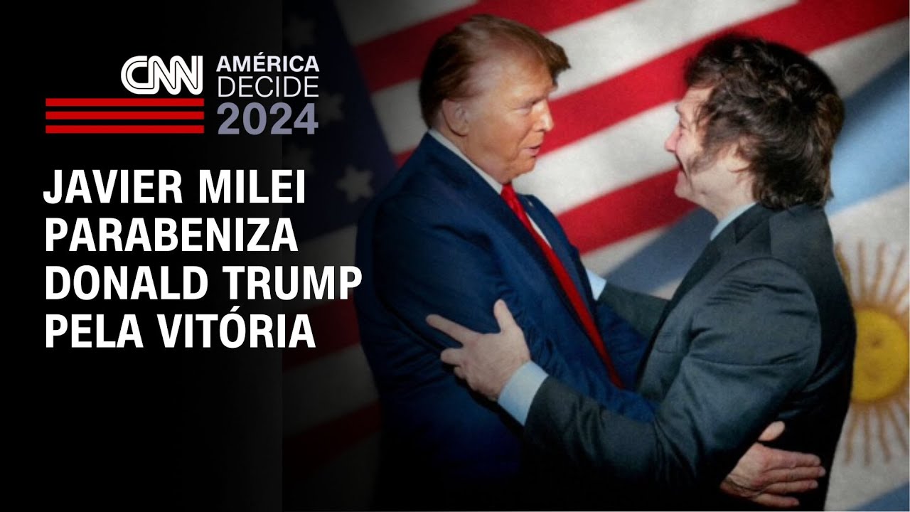 Javier Milei parabeniza Donald Trump pela vitória | LIVE CNN