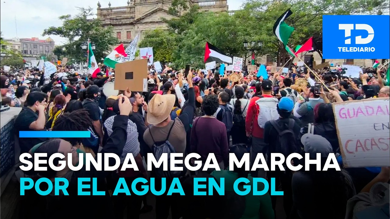 Mega marcha por el agua reúne a más de 9 mil tapatíos