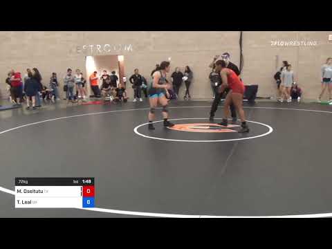 72 Kg Quarterfinal - Mhina Oseitutu, TX Vs Tiyanna Leal, OR
