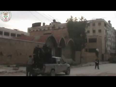 التصدي للطيران الأسدي من قبل قائد لواء شهداء بدر خالد حياني في حي الخالدية في مدينة حلب