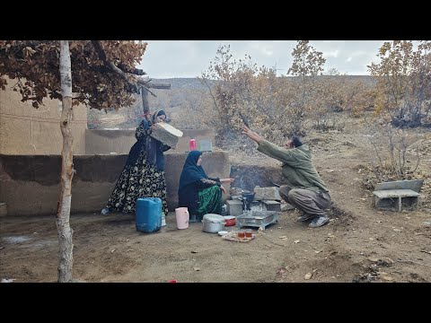 A warm visit: Bibi and Grandpa's family in their warm new home