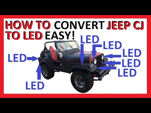 How to change Jeep CJ to LED - Complete Guide - Headlight Parking Side Blinker Taillight CJ5 CJ7