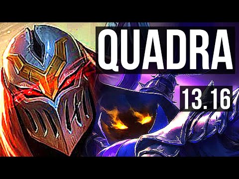 ZED vs VEIGAR (MID) | 14/1/6, Quadra, 1.3M mastery, Godlike, 300+ games | NA Diamond | 13.16