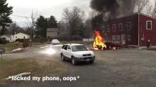 INSANE Car Fire / Down Power Line!