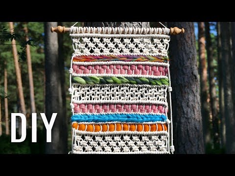 DIY Macrame Wall Hanging Leaves with Flower
