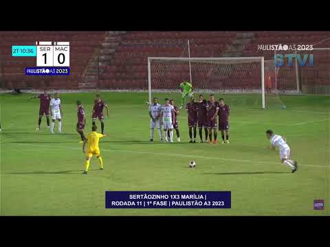 SERTÃOZINHO 1X3 MARÍLIA   RODADA 11   1ª FASE    PAULISTÃO A3 2023