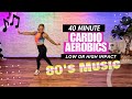 40 Min CARDIO AEROBICS WORKOUT To The Beat All Standing Low Impact 80 S MUSIC