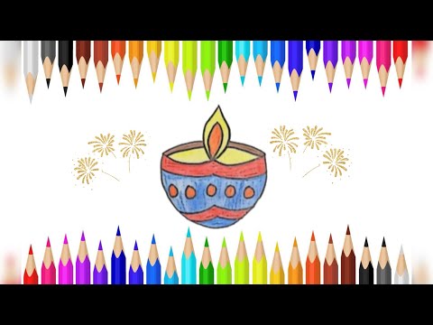 Easy Diya Drawing 🪔🤩| ‘Brighten Your Home With Festive Art’!🎊😍| @Ateefa_arts_and_crafts.