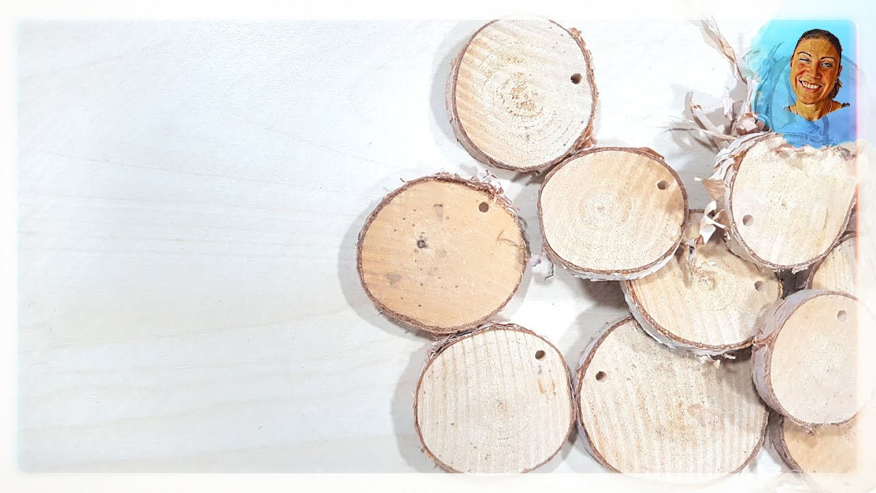 6 ADDOBBI NATALIZI fai da te con DISCHETTI di LEGNO (2020) LAVORETTI e DECORAZIONI ALBERO DI NATALE