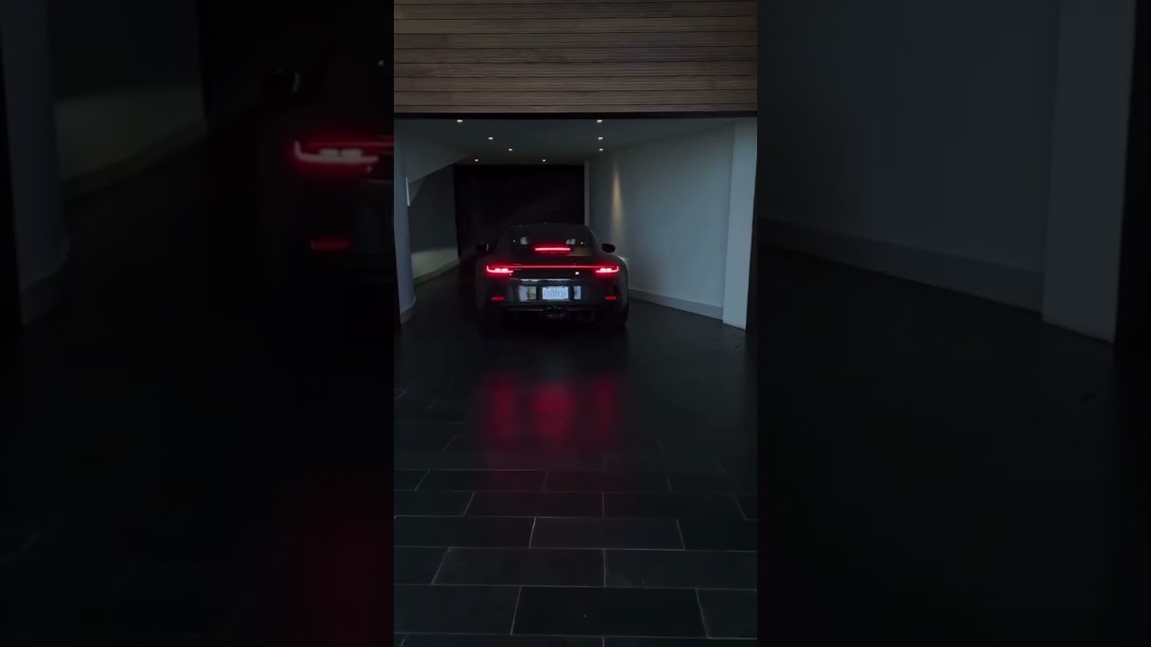 Driving your porsche into your underground garage #supercars #cars #porsche