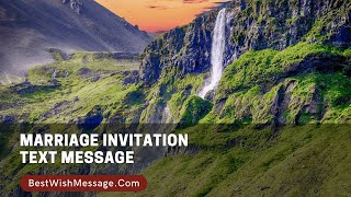 Marriage Invitation Text Message | Wedding Invitation Wordings