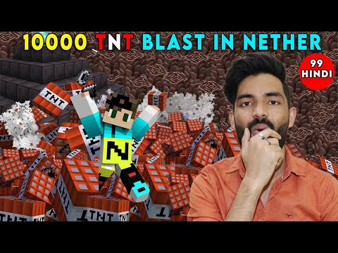 Blowing up 10000 TNT in The NETHER - Minecraft Survival Gameplay #99